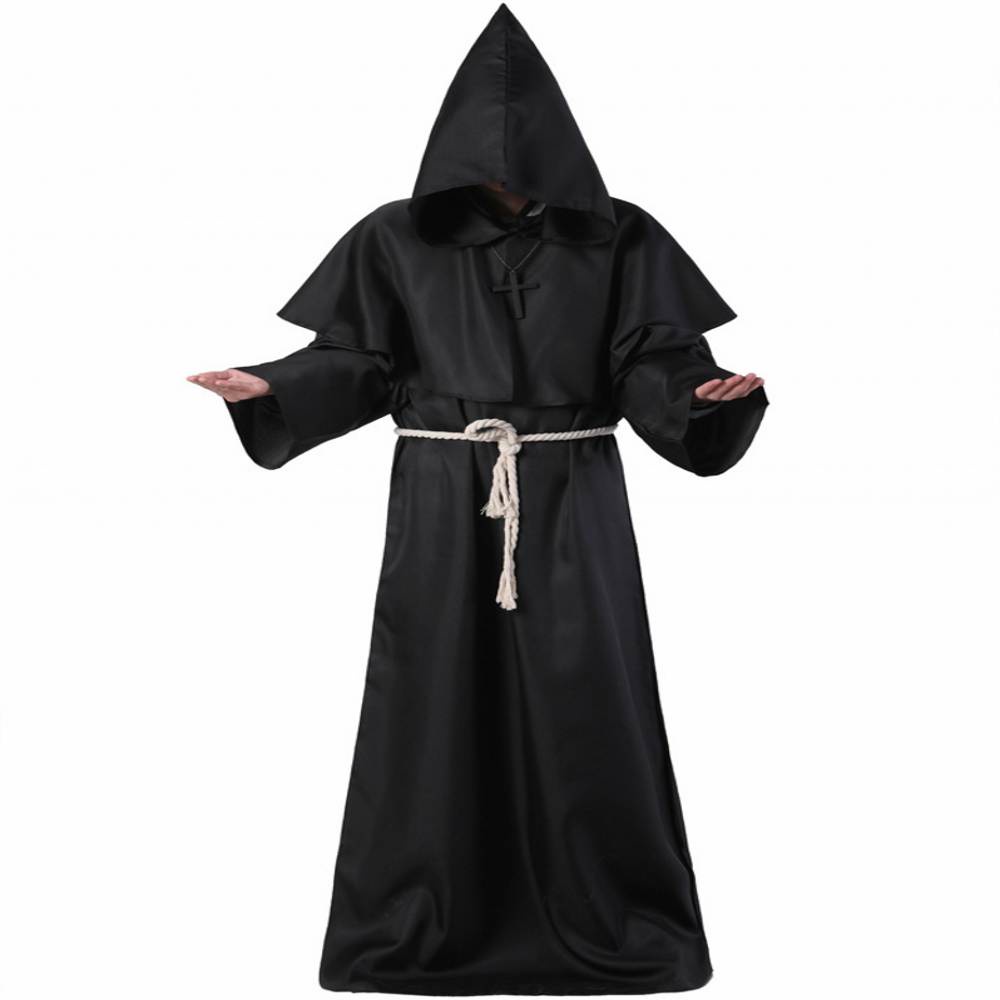 Áo Choàng Hóa Trang Phù Thủy Có Mũ Hóa Trang halloween Cho Nam