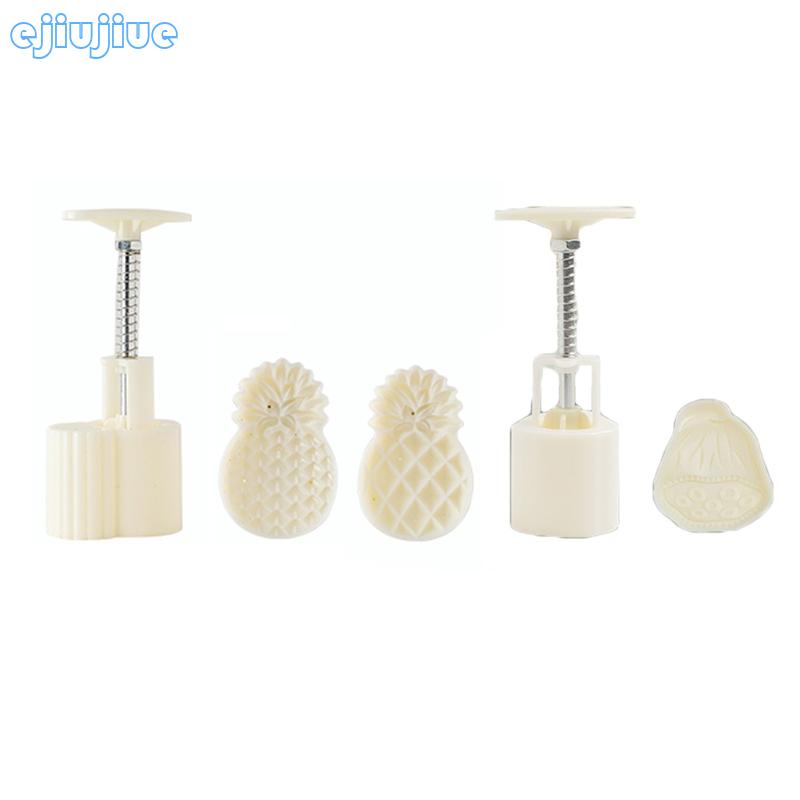 Khuôn Nhựa Làm Bánh Trung Thu Hình Hoa Sen / Quả Dứa / Hoa Sen Độc Đáo Tiện Dụng