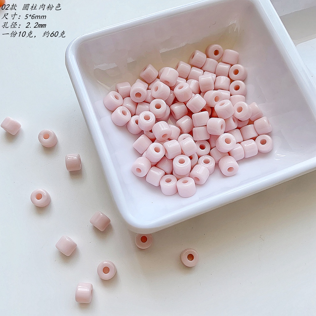 Chuỗi Hạt acrylic Hình Trụ Nhiều Màu Kích Thước 60 6mm Dùng Làm Trang Sức / Điện Thoại / Túi Xách diy