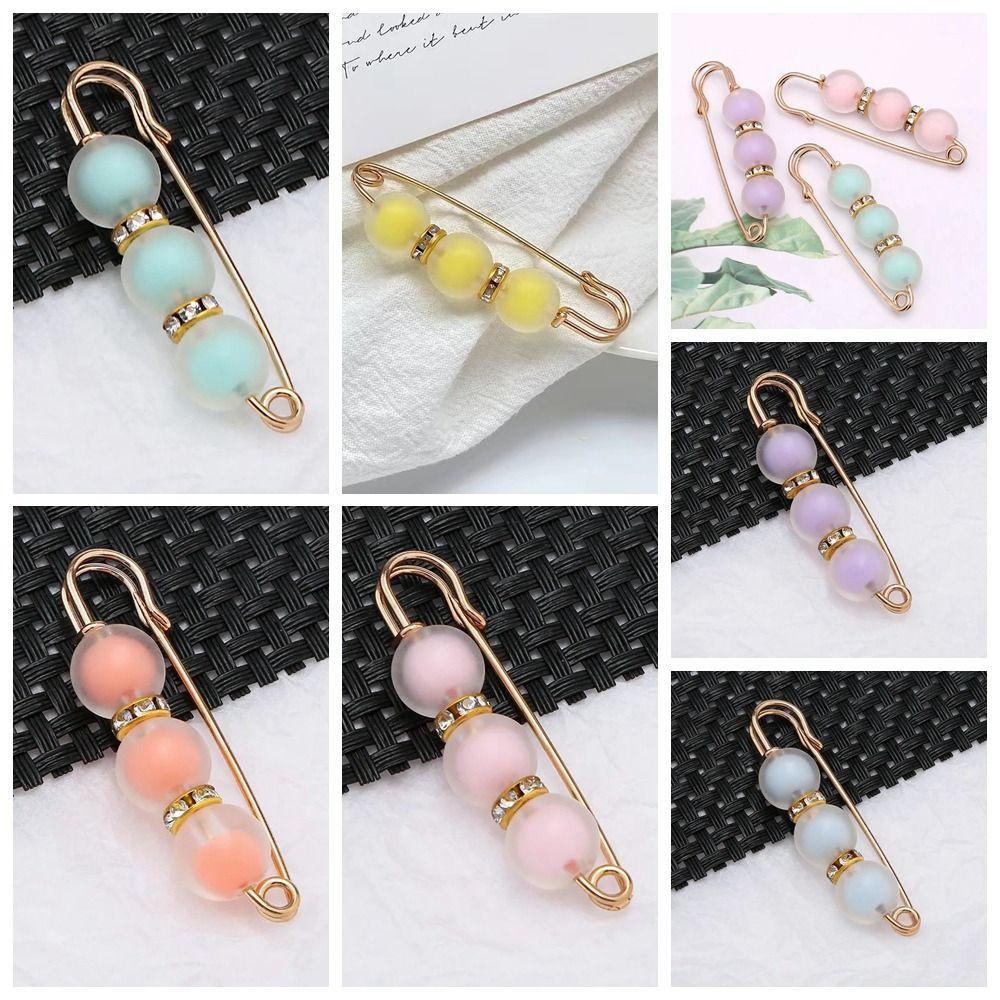 Leota Ghim Cài Áo Kim Loại Mặt Nhám Hình Chữ u Không Cần Khoan Lỗ Phong Cách Hàn Quốc Cho Quần Jean / Đám Cưới