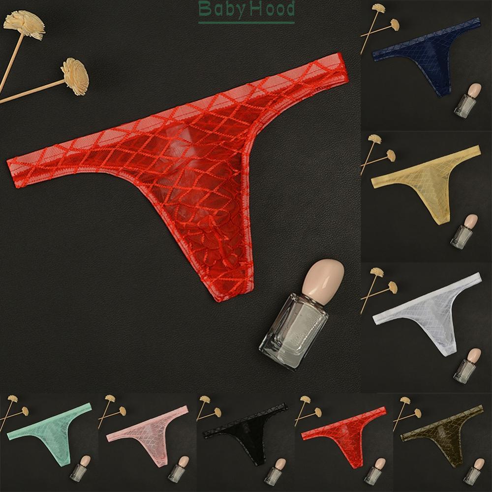 Men See Through Jockstrap Bulge Low Rise G-String Thong Briefs Underwear Panties#BBHOOD
