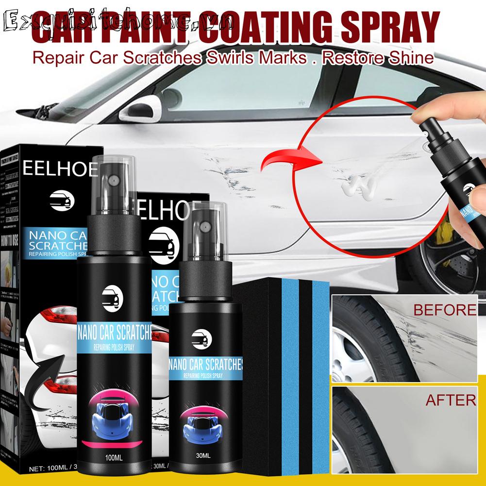 Bộ Chai Xịt Đánh Bóng Vết Trầy Xước Kèm Mút Xốp Chuyên Dụng Cho Xe Hơi