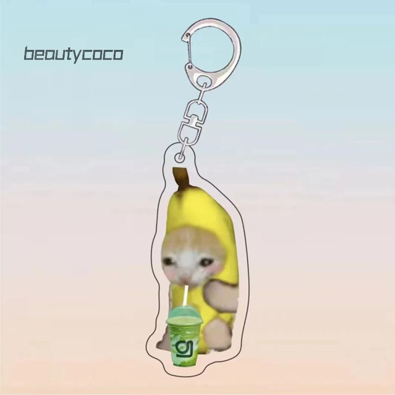 Beautycoco🍊Móc Khóa Hình Mèo Đeo Túi Xách