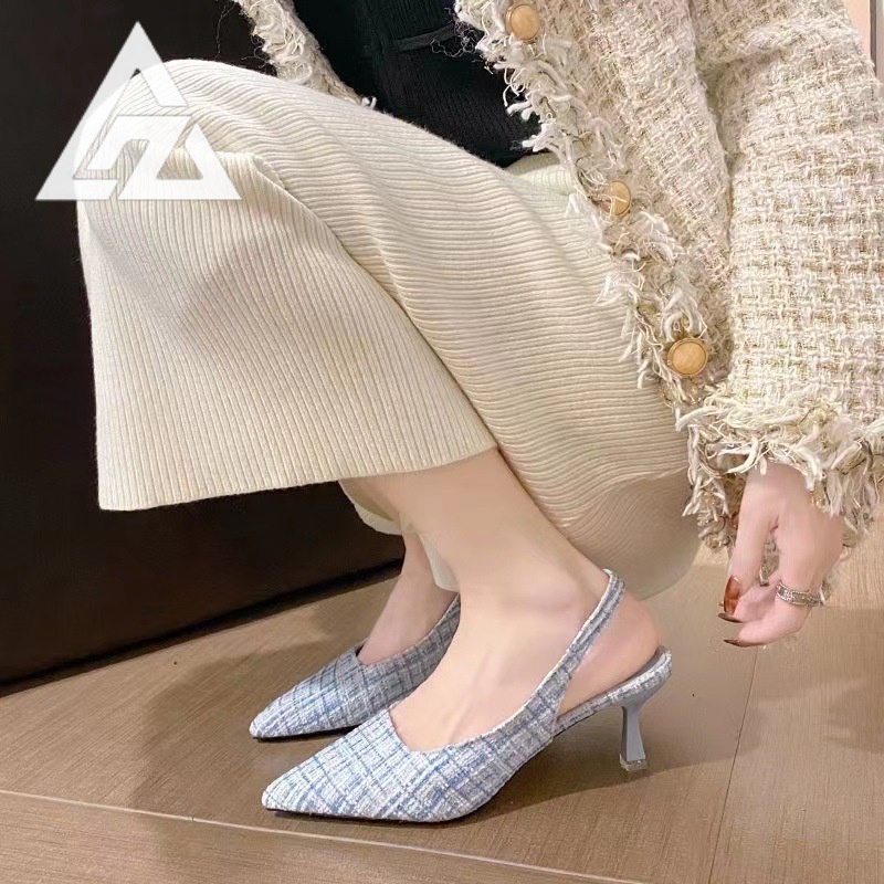 Az Giày Cao Gót Mũi Nhọn Thiết Kế Khoét Rỗng Mới