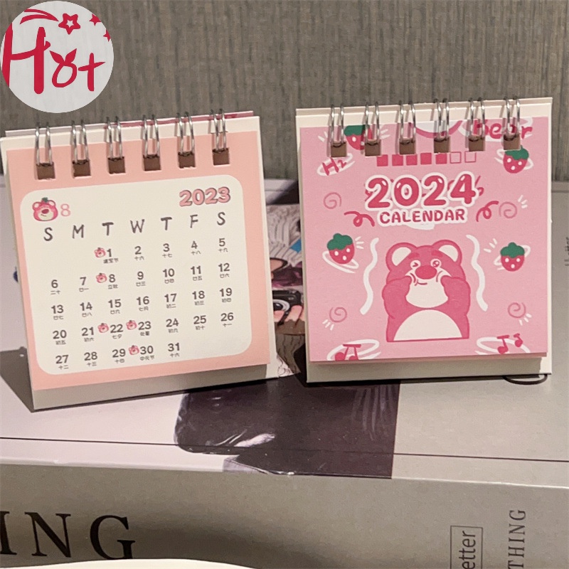Jr Lịch Năm 2024 mini Để Bàn Hình Quả Dâu Dễ Thương