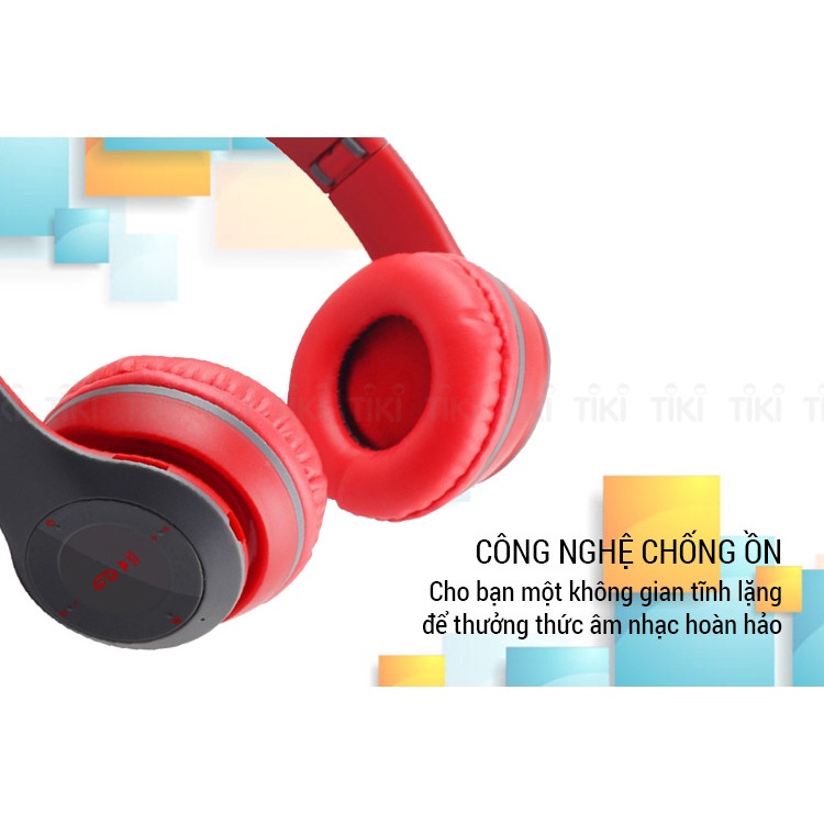 Tai nghe bluetooth chụp tai mini GrownTech P47 có mic thu âm bass to bảo hành 24 tháng