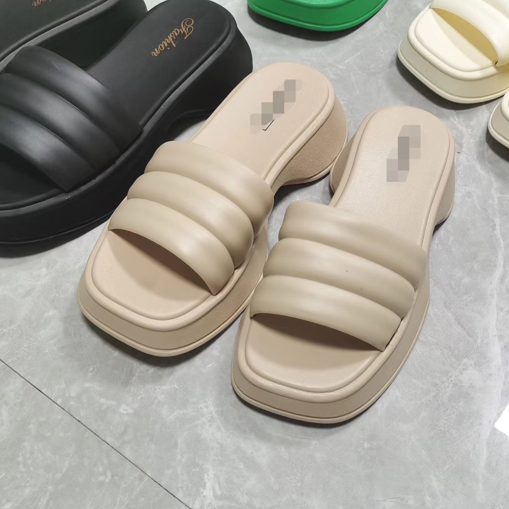 🔥dép nữ đế cao 🔥dép bánh mì Dép Sandal Đế Dày Phong Cách Thời Trang Mùa Hè Mới Cho Nữ