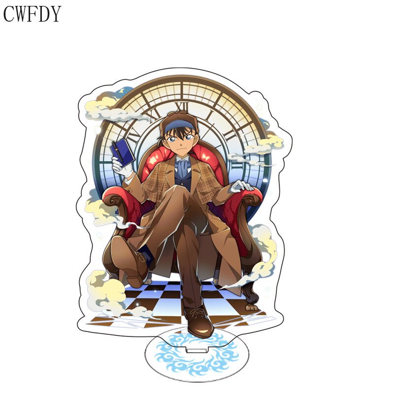 Mô hình Standee Thám Tử Lừng Danh Conan Anime Hình Acrylic Đứng Shinichi Ran Anime Chibi decor góc học tập để bàn