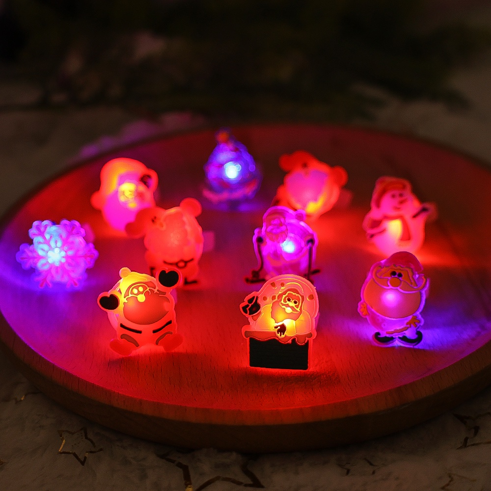 Bộ 10 Nhẫn Đèn led Phát Sáng Hình Hoạt Hình Dễ Thương