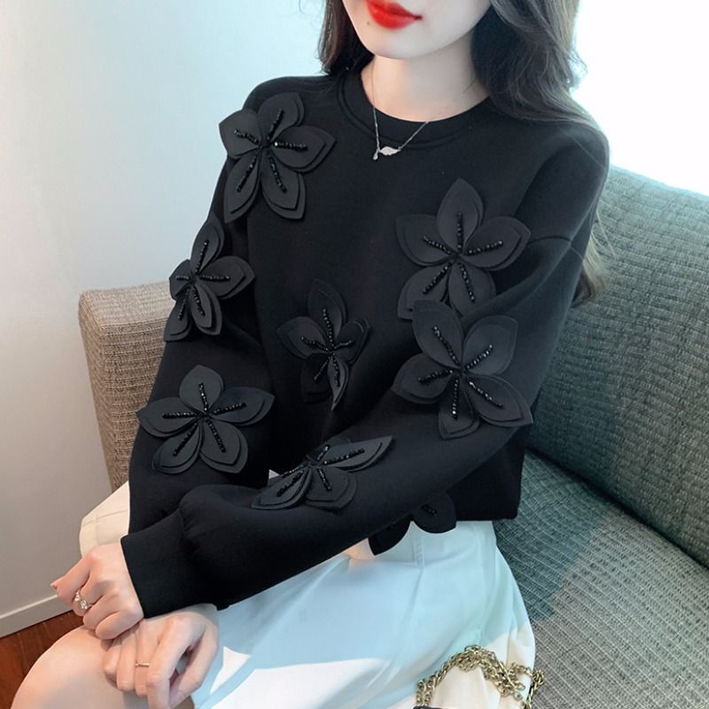 Hàng Mới Về Áo Sweater Tay Dài Dáng Rộng Phong Cách Châu Âu Thời Trang Thu Đông Cho Nữ