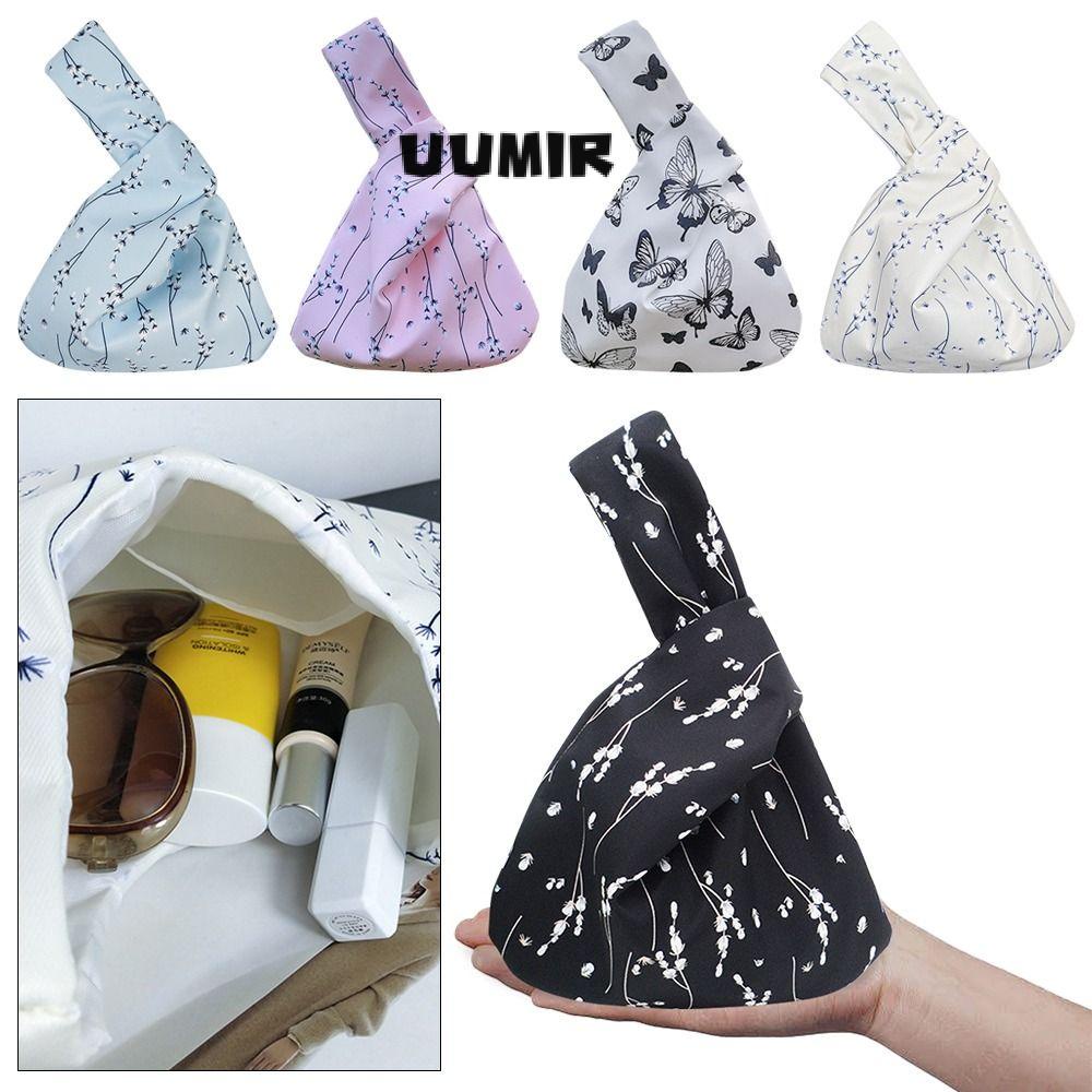 UUMIR Túi Xách Đeo Cổ Tay Bằng Vải Bạt Thắt Nút Họa Tiết Hoa Nhiều Phong Cách Đơn Giản diy Cho Nữ