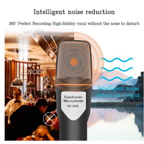 Mic Hát karaoke Cầm Tay Kèm Giá Đỡ Ba Chân Cho Điện Thoại / Máy Tính