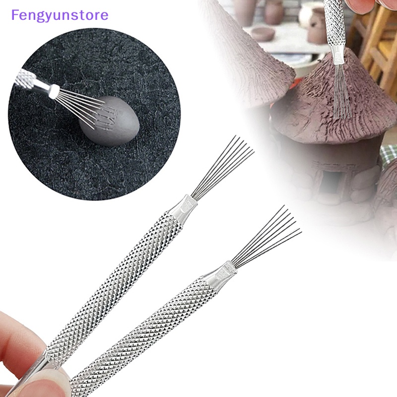 Dụng Cụ Làm Mô Hình Đất Sét polymer 7 pin Kết Cấu Lông Vũ diy