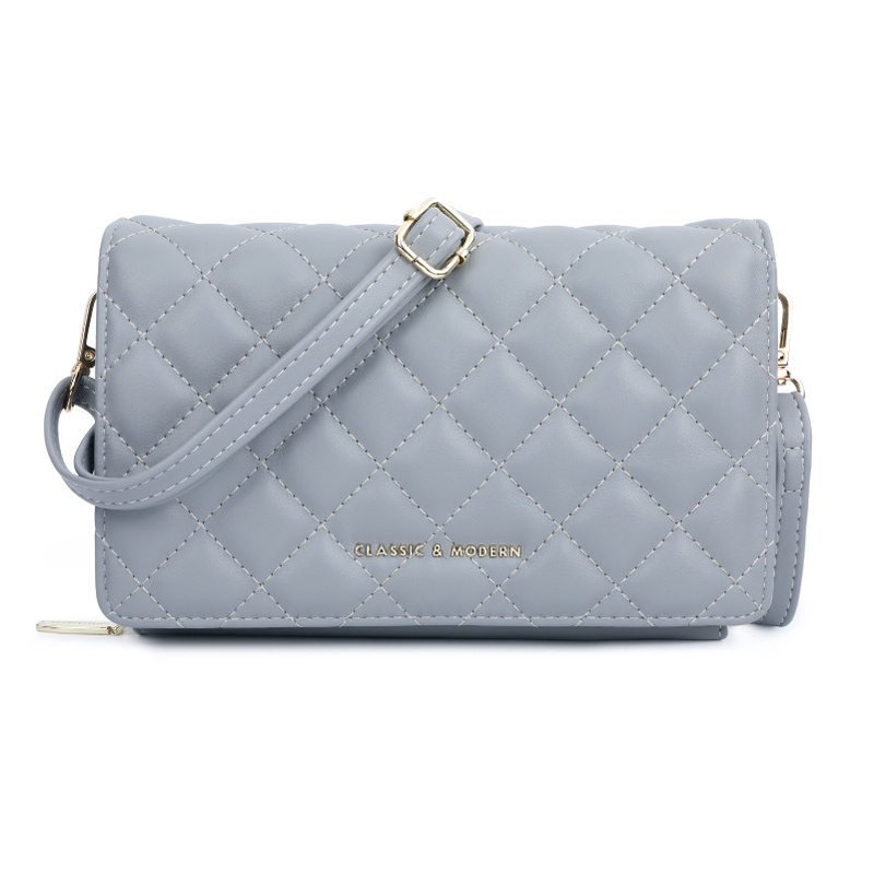 Ielgy Túi Đựng Điện Thoại Đeo Chéo Vai Họa Tiết Thêu Hình Thoi Thời Trang Cho Nữ