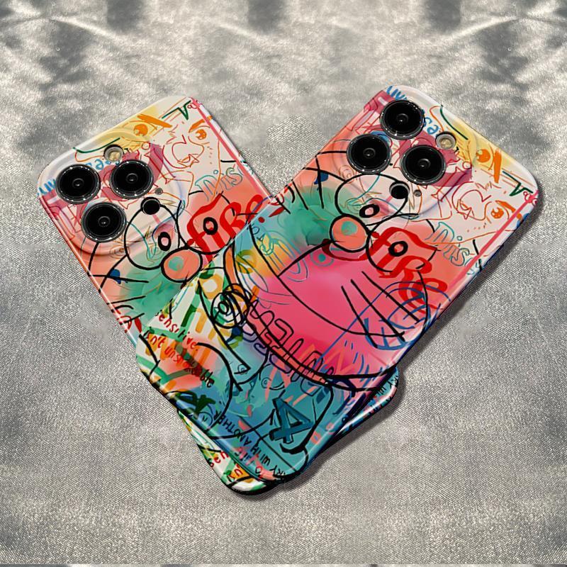 Ốp Điện Thoại Họa Tiết graffiti Cho Iphone 15 14 13Pro 12 / 11 Xsmax xr / 7 / 8p s7se