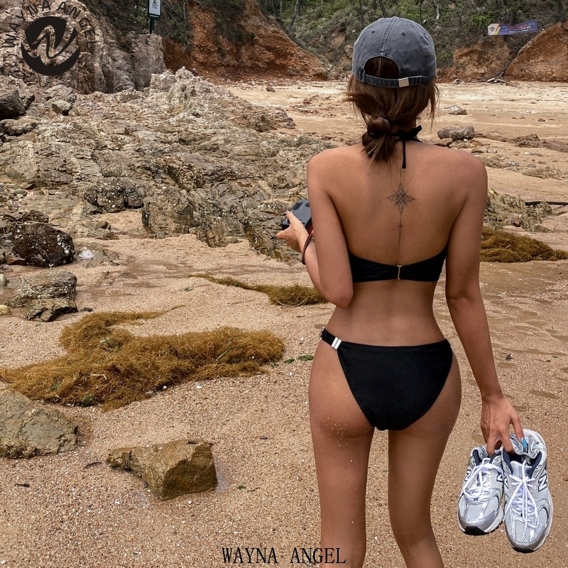 Bộ Đồ Bơi Hai Mảnh Màu Sắc Đơn Giản Quyến Rũ Cho Nữ