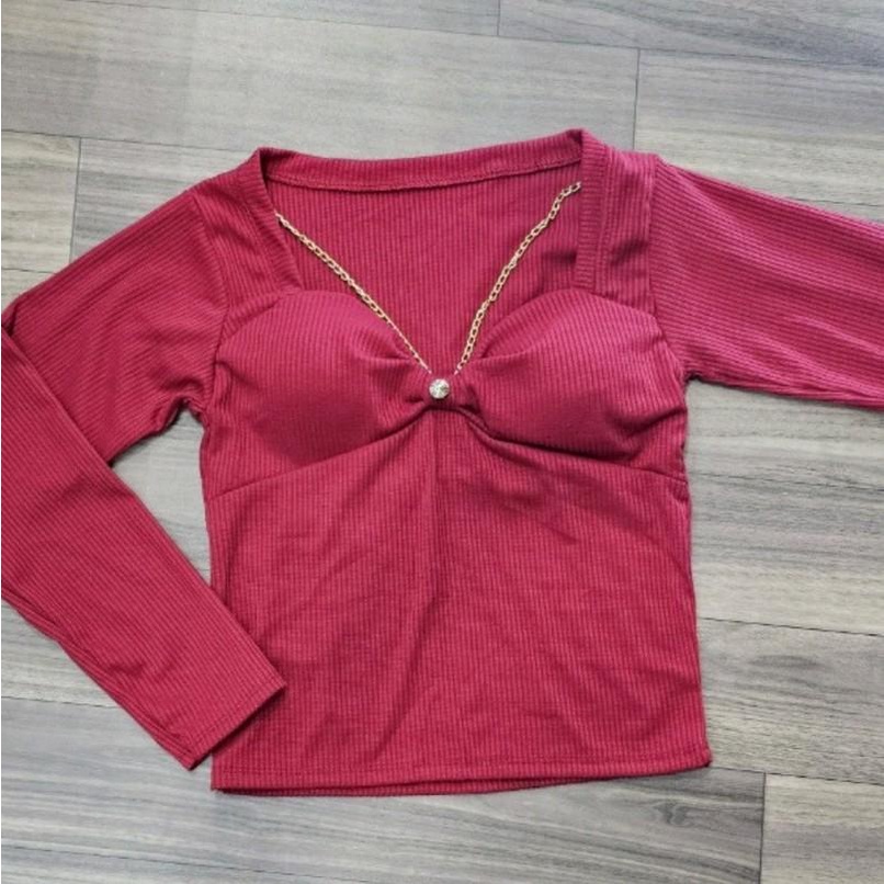 Áo tay dài xích  có mút vải tăm gân