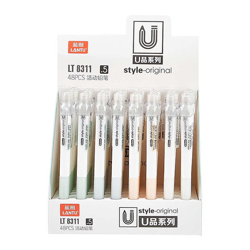 Bút Chì Cơ Kiểu Đẩy Đơn Giản Kèm Cục Tẩy 0.5 / 0.7 wj438