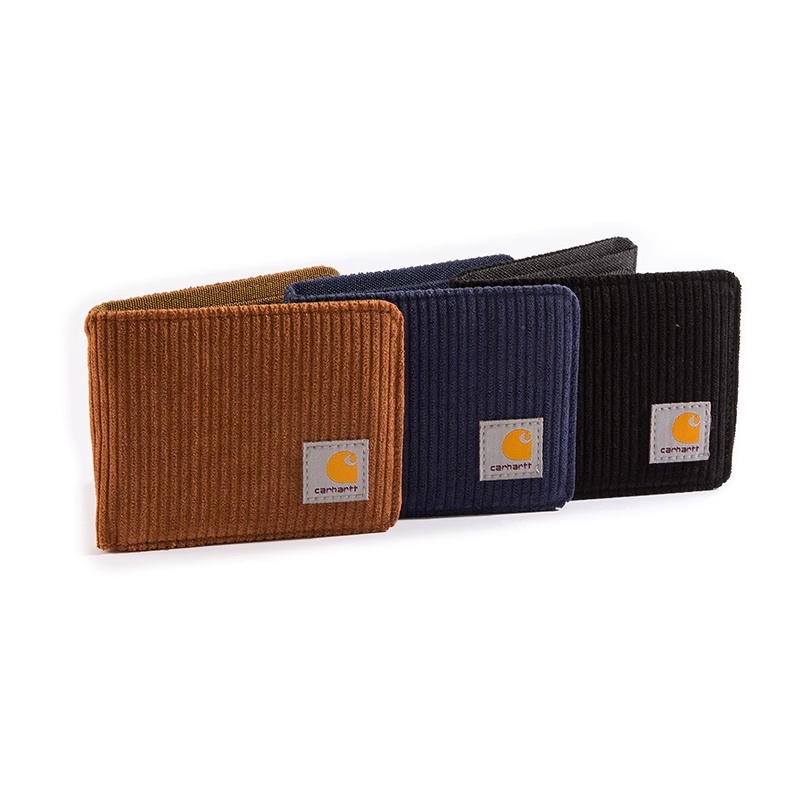 Ví Ngắn Đựng Thẻ Nhiều Ngăn Bằng Vải Nhung Phong Cách retro Thời Trang Cho Nam