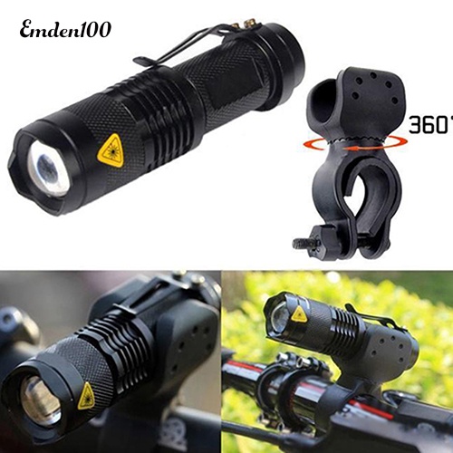 EMDEN Đèn Pin led 300lm Xoay 360 Độ Cho Xe Đạp Giá Đỡ