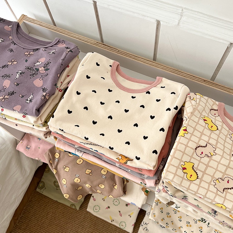 Bộ Quần Áo Ngủ Dài Tay Thu Đông Ambbkids Kích Thước  Mới Nhất Cho Bé Trai Bé Gái