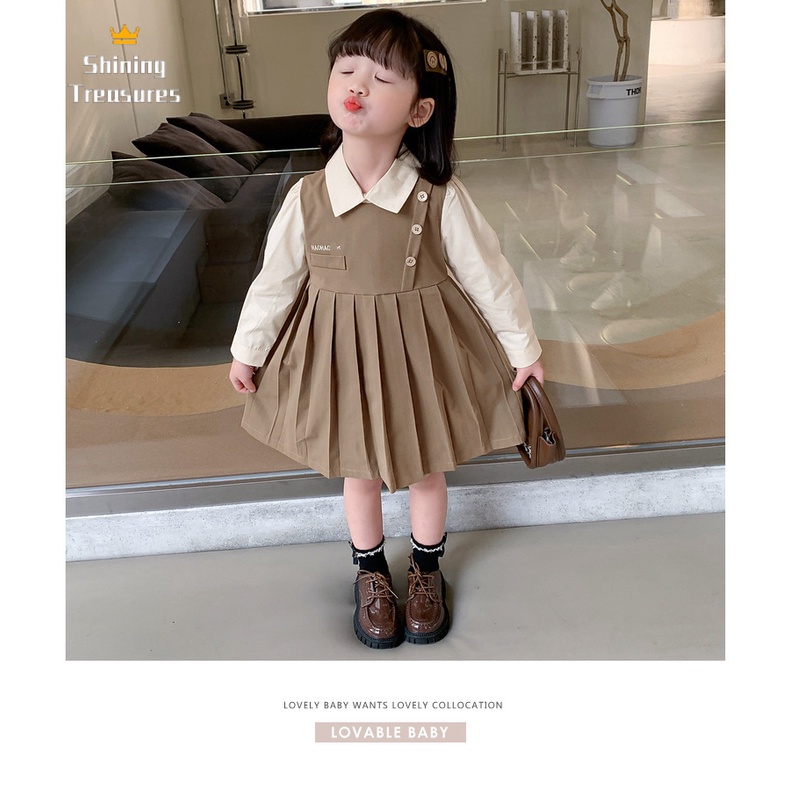 ShiningTreasures Váy Bé Gái váy váy trẻ em công chúa bé gái thời trang dễ thương đẹp 2023 NEW KLQ23915YM 37Z230915