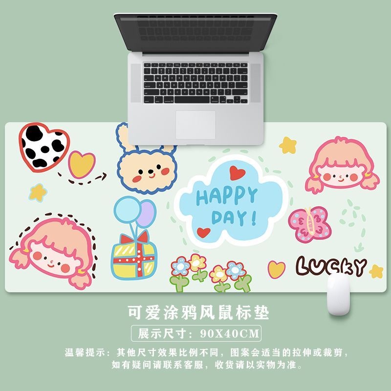 Hoạt Hình Tấm Lót Chuột Và Bàn Phím Máy Tính Dày Dặn Họa Tiết graffiti Dễ Thương