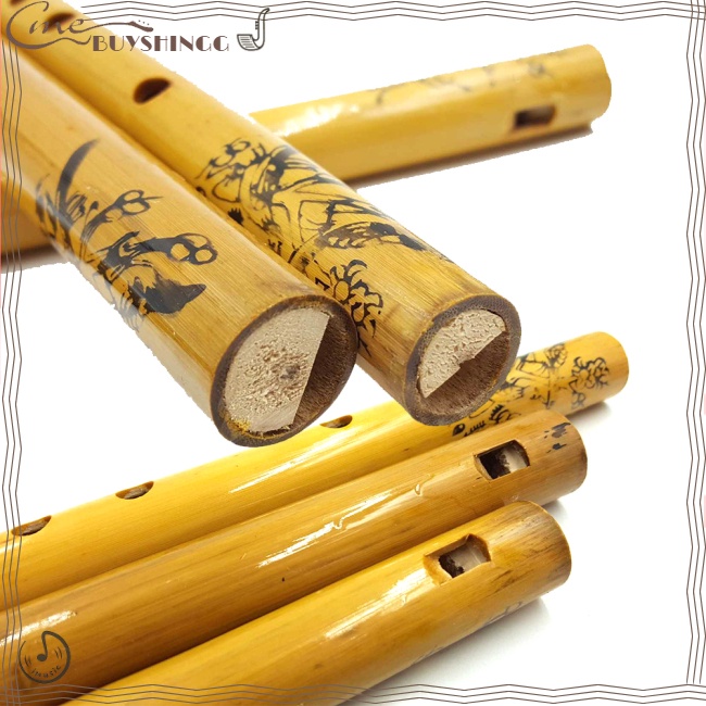 Sáo Trúc Truyền Thống Trung Quốc 9 Lỗ 44cm Làm Bằng Tre