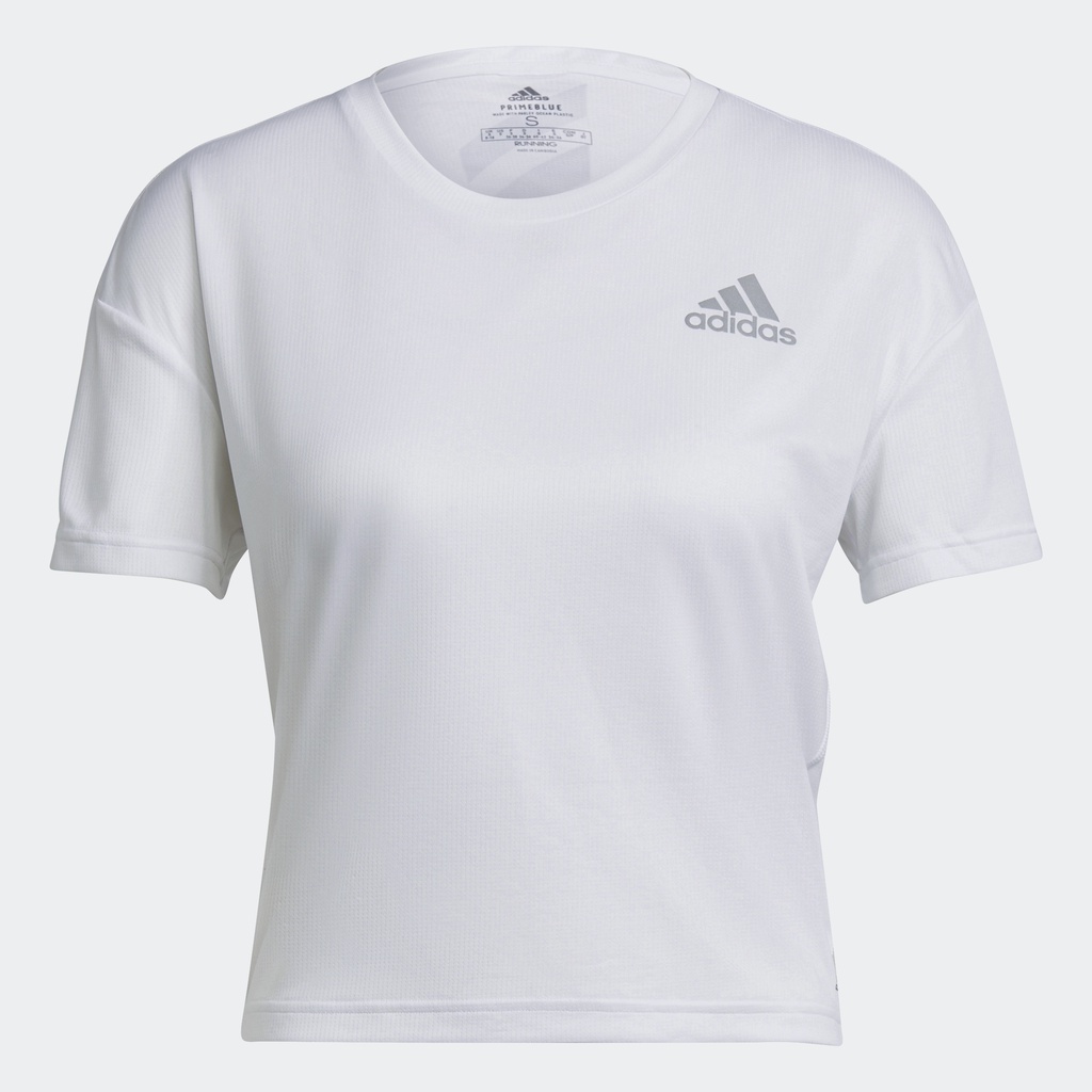 adidas Chạy Áo thun Fast Primeblue Nữ trắng H32236