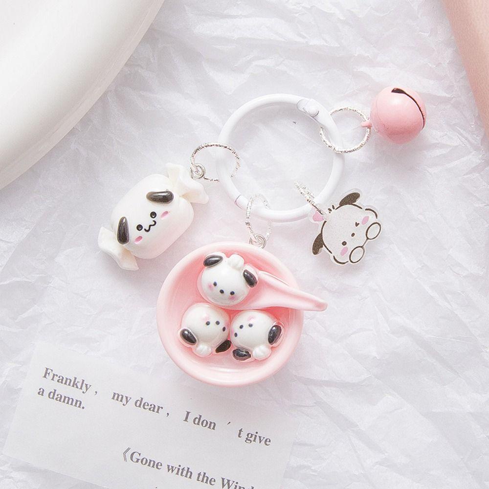 Mmluck cinnamoroll Móc Khóa Hình Mèo kt kuromi / pachacco glutinous / Quả Cầu Cơm Nắm purin my melody Vui Nhộn