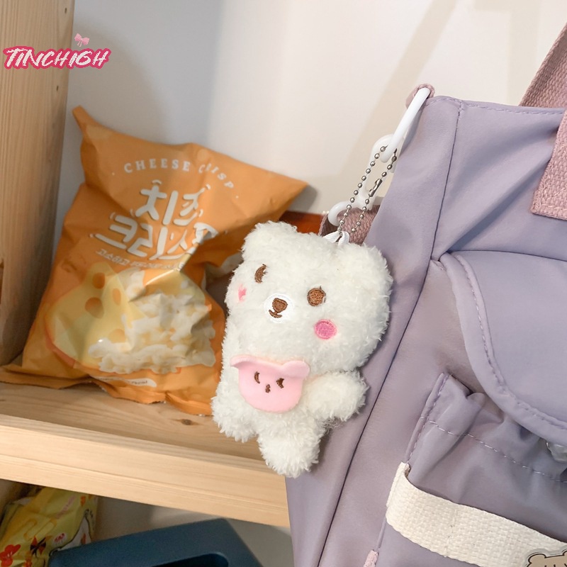 Móc Khóa Búp Bê Gấu Bông mini Mềm Mại Dễ Thương Trang Trí Túi Xách Dành Cho Nam Nữ