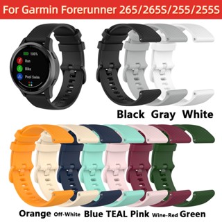 Dây Đeo Silicon 18mm / 22mm Màu Trơn Cho garmin forerunner 255 265 255s 265s