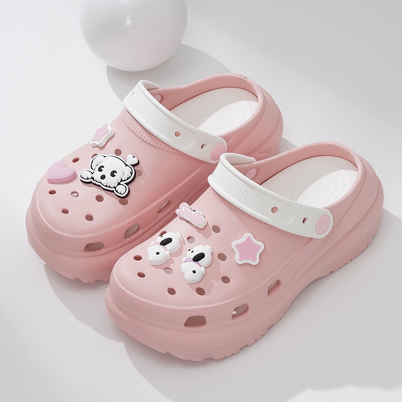 AYUER Puff Cloud 6.5CM Đế dày Thoải mái Hoạt hình ngoài trời Xăng đan đi biển DIY