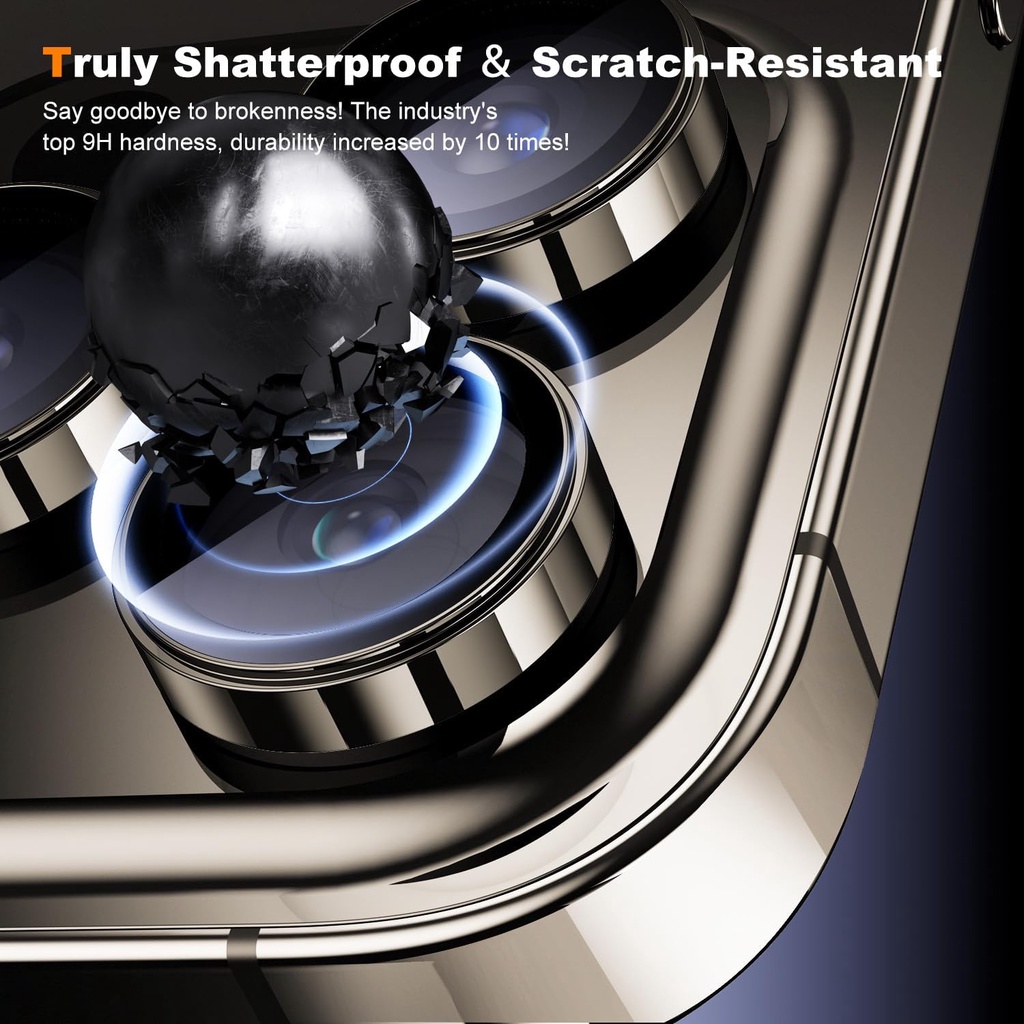 Khung Kim Loại 9h Bảo Vệ Ống Kính Máy Ảnh Cho iphone 15 pro max 15 pro