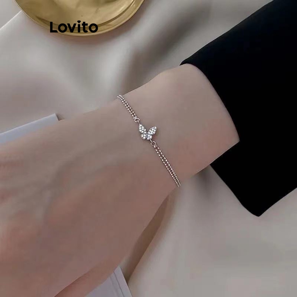 Lovito Vòng tay bướm thông thường cho nữ LNA28201