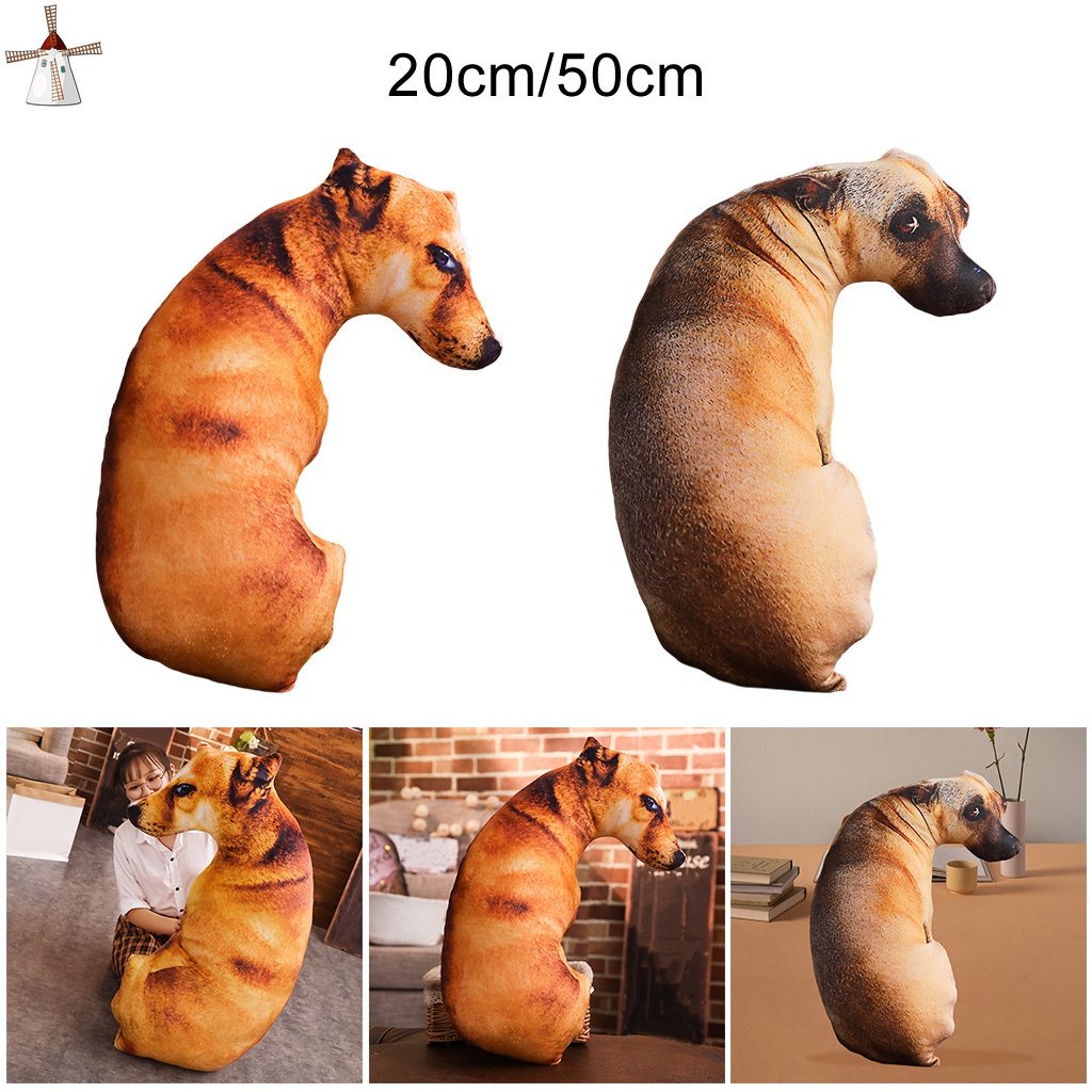 ⚡Còn Hàng⚡ Mô Phỏng 3d Hình Chú Chó Con Đệm Trang Trí Gối Ném Có Bông PP Bên Trong Trang Trí Nội Thất Đồ   Sofa Hoạt Hình Gối Ngủ