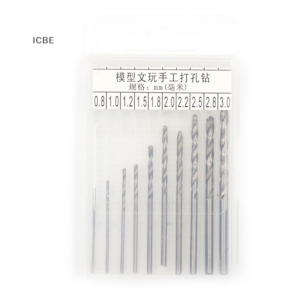 Ic Set 10 Mũi Khoan Titan Tốc Độ Cao 0.8-3mm vn