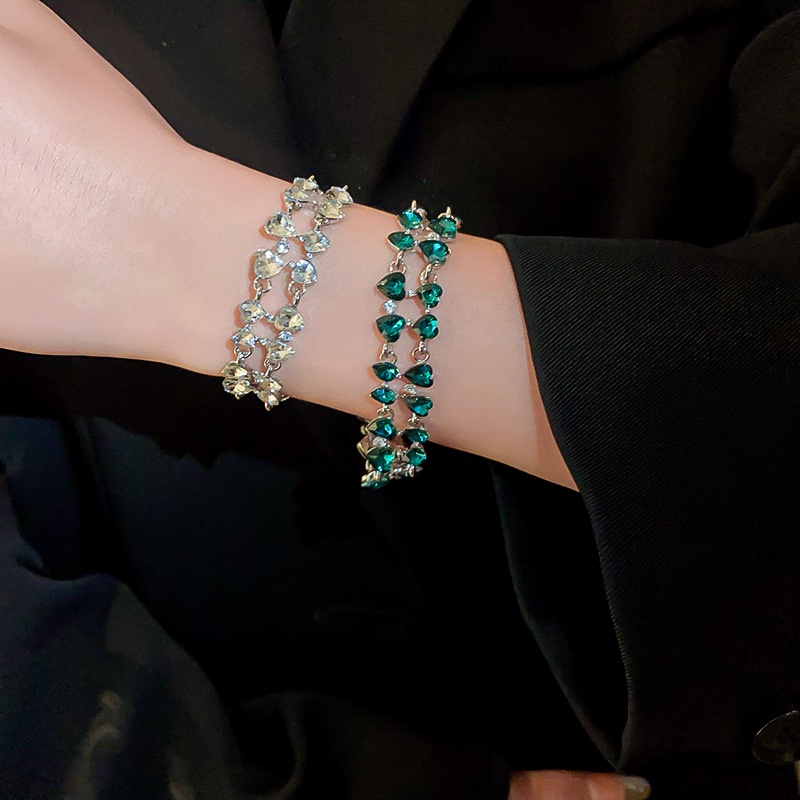 Vòng Cổ Kim Cương Hình Trái Tim Thời Trang Cho Nữ