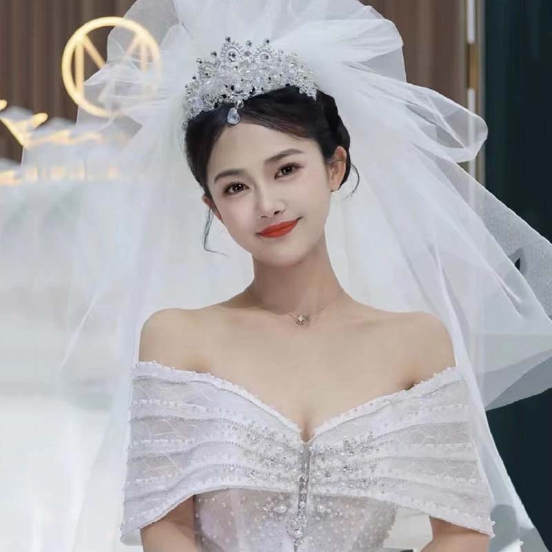 Cài Tóc Hình Vương Miện Đính Đá Thời Trang Cho Cô Dâu