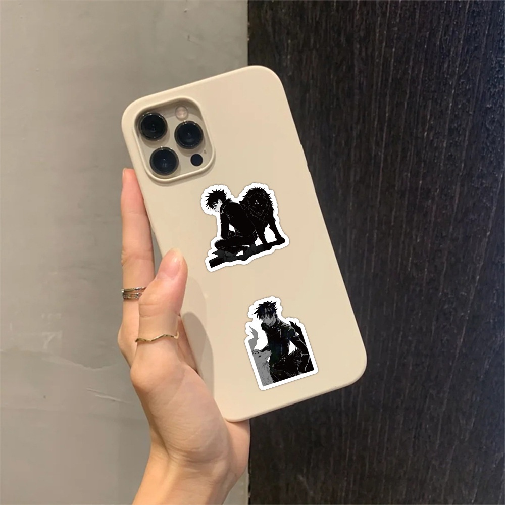 Bộ 103 Miếng Dán Trang Trí laptop Chống Thấm Nước Họa Tiết jujutsu kaisen Màu Trắng Đen diy