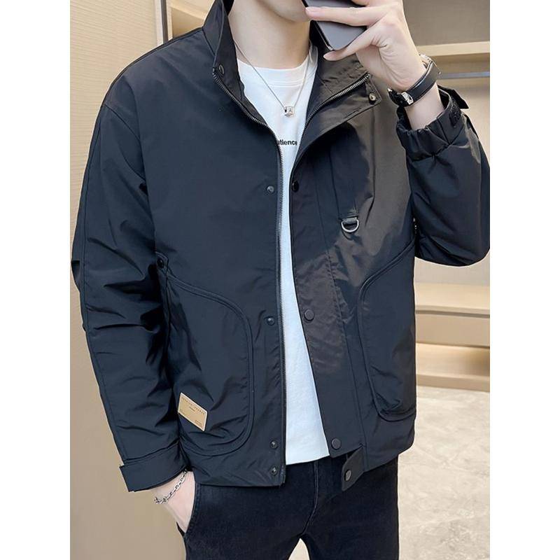 Áo Khoác Cổ Đứng Phong Cách Nam Tính Cao Cấp Thời Trang Xuân Thu 2023