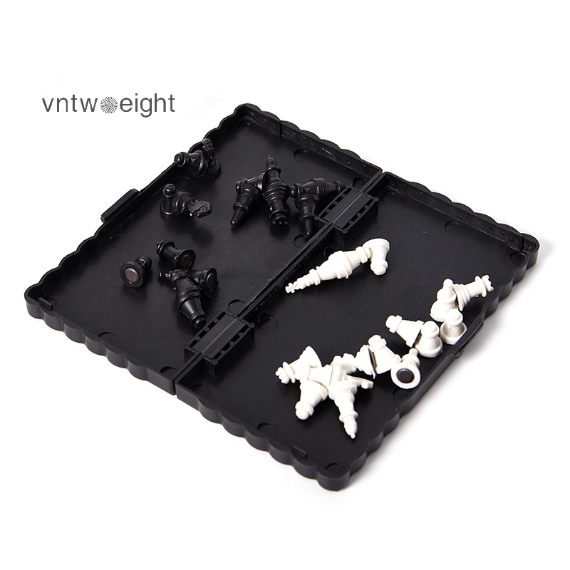 Sujian333 Bộ Cờ Vua mini 32 Quân Cờ Vua Bằng Nhựa Gấp Gọn Tiện Dụng Cho Bé