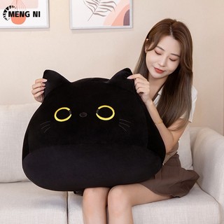 Meng ni gối hình mèo đen nhồi bông dễ thương