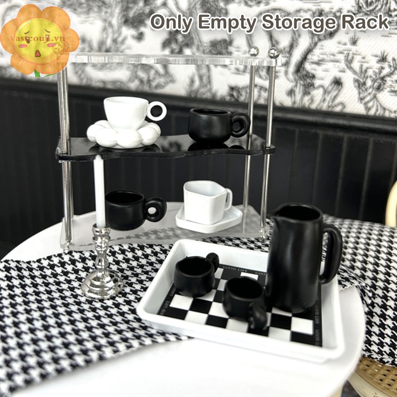 Vastji Giá Đỡ Nhiều Tầng Trưng Bày Ly Tỷ Lệ 1: 6 Dùng Trang Trí Nhà Búp Bê vn