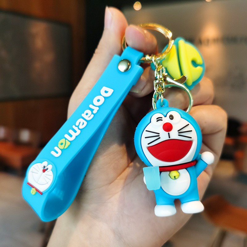 Móc khóa Doraemon biểu cảm đáng yêu dễ thương, dùng làm quà tặng móc chìa khóa đeo balo túi xách