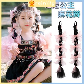 Bộ tóc giả kiểu đuôi ngựa dài dễ thương dùng làm phụ kiện chụp ảnh cho bé gái