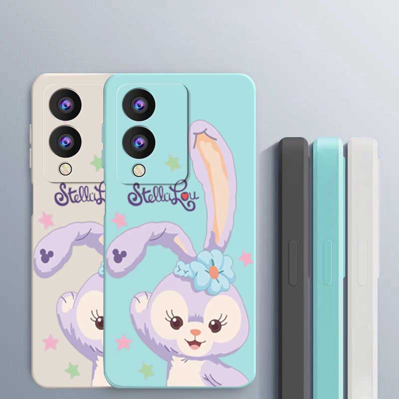 Ôp Điện Thoại silicon Dẻo Vuông Hình stellalou Hoạt Hình + Dây Đeo Cho vivo Y17s y17s Ốp