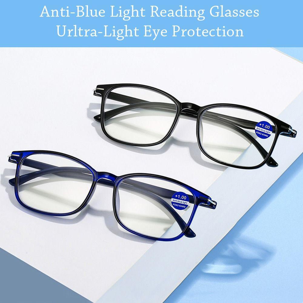 Karaen Kính Đọc Sách Gọng Vuông Bằng pc Chống Ánh Sáng Xanh Dương Siêu Nhẹ Bảo Vệ Mắt