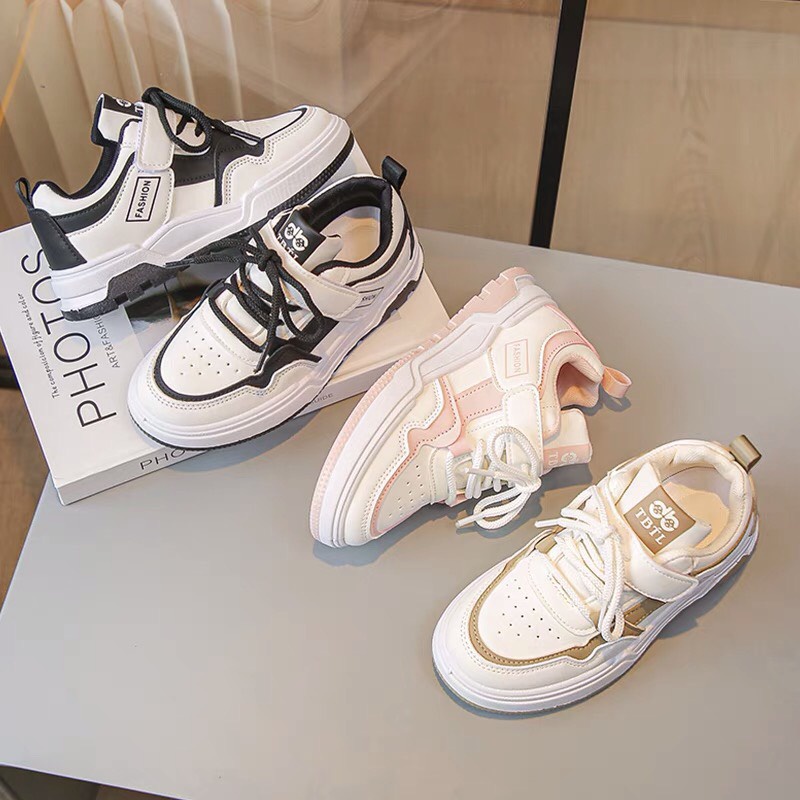 Giày thể thao bé trai bé gái đi học đi chơi thời trang thu đông mẫu mới năm trắng QCCC có hộp 501