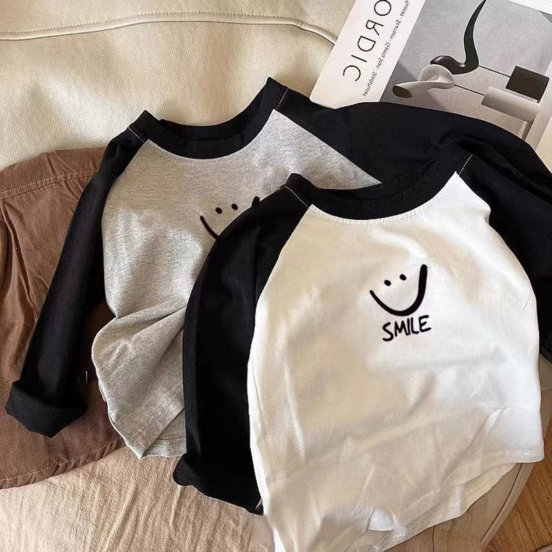 Áo Thun cotton Tay Dài In Họa Tiết Thời Trang Xuân Thu 2022 Mới Cho Bé